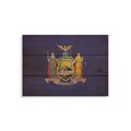 Wile E. Wood 15 x 11 in. New York State Flag Wood Art FLNY-1511